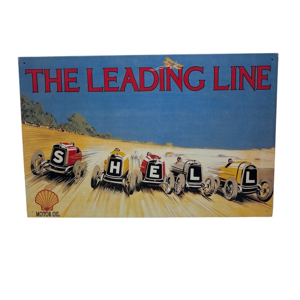 Shell Motor Oil & Gas Company 1995  “The Leading Line” Tin Sign Reproduction